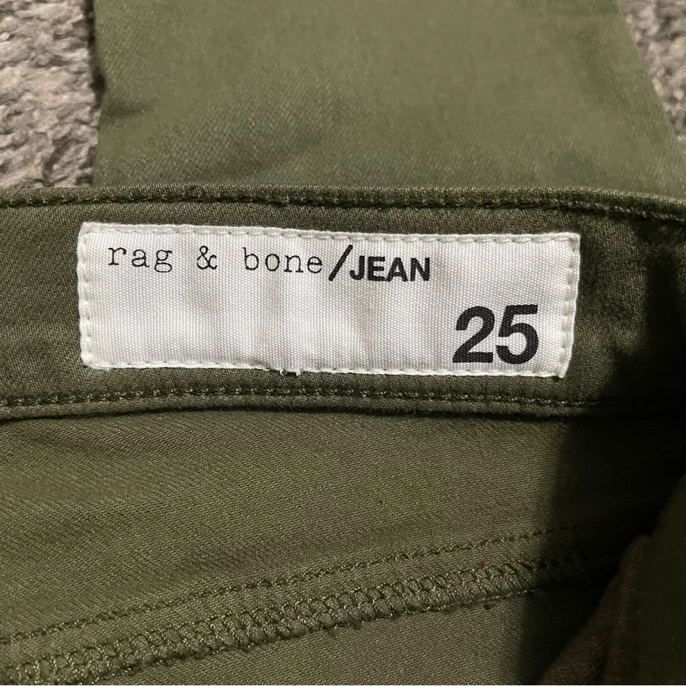 Rag & Bone‎ Mid Rise Skinny Army Olive Green Jeans Size 25 - Picture 14 of 14